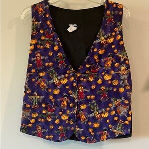 111 Main - vintage, M, Fall, Pumpkin, Scarecrow vest